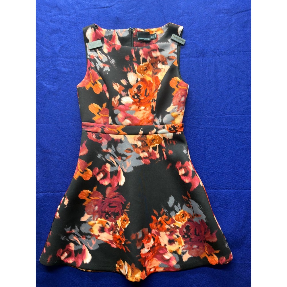 Floral Audience Cynthia Rowley Skater Dress‎ 4 Multicolor